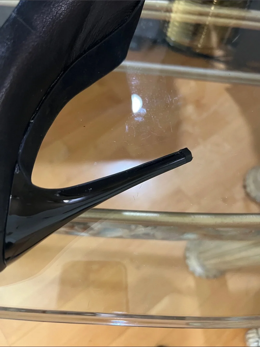 Michael Kors Black Leather Peep-Toe Stiletto Heels